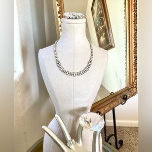 Vintage clear Baguette rhinestone jewelry lot